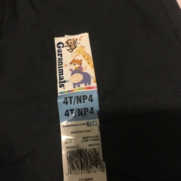 Garanimals Toddler Baby Boys RIPSTOP Cargo Pants Size 4T Bottoms Black - Picture 4 of 6